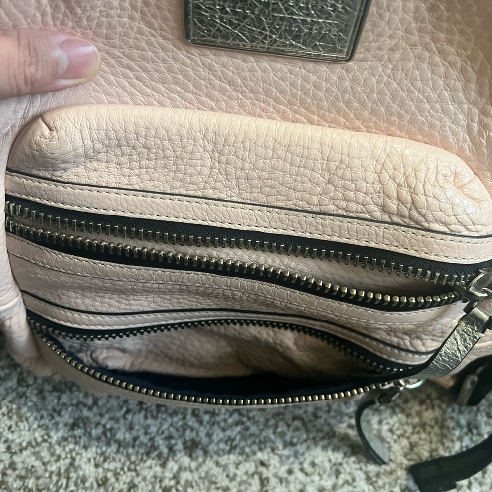Marc Jacobs small biker backpack pebble leather pink - Picture 3 of 4
